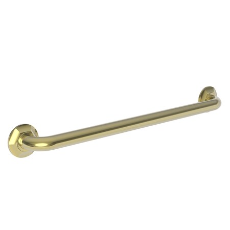 Newport Brass 27" L, Two Post, Solid Brass, 24" Grab Bar in Polished Brass  Uncoated (Living) 1200-3924/03N